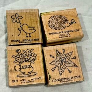 Set of 4 2007 Stampin Up Stamps